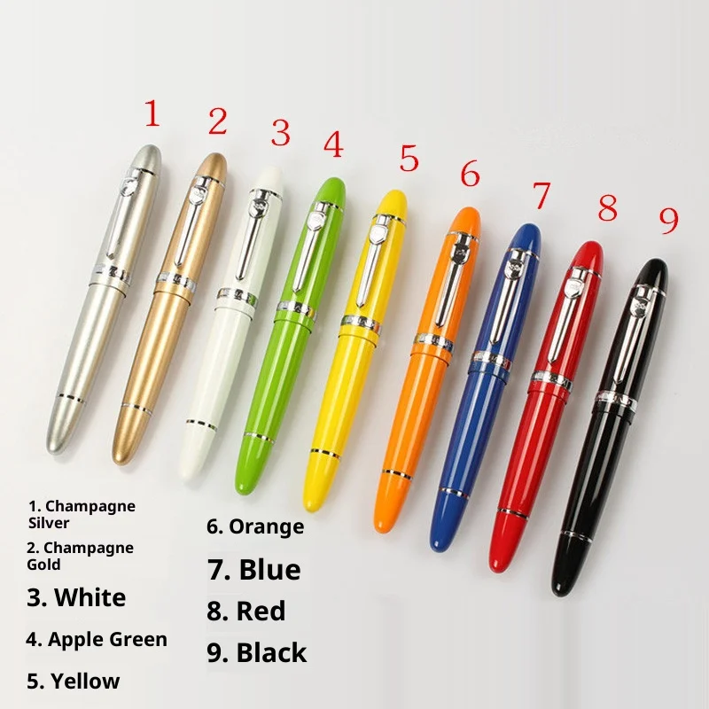 Jinhao 159 قلم حبر ممارسة الخط 0.5 مللي متر مكتب توقيع إيريديوم الذهب القلم ، الذهب والفضة مقاطع القلم القرطاسية هدية القلم