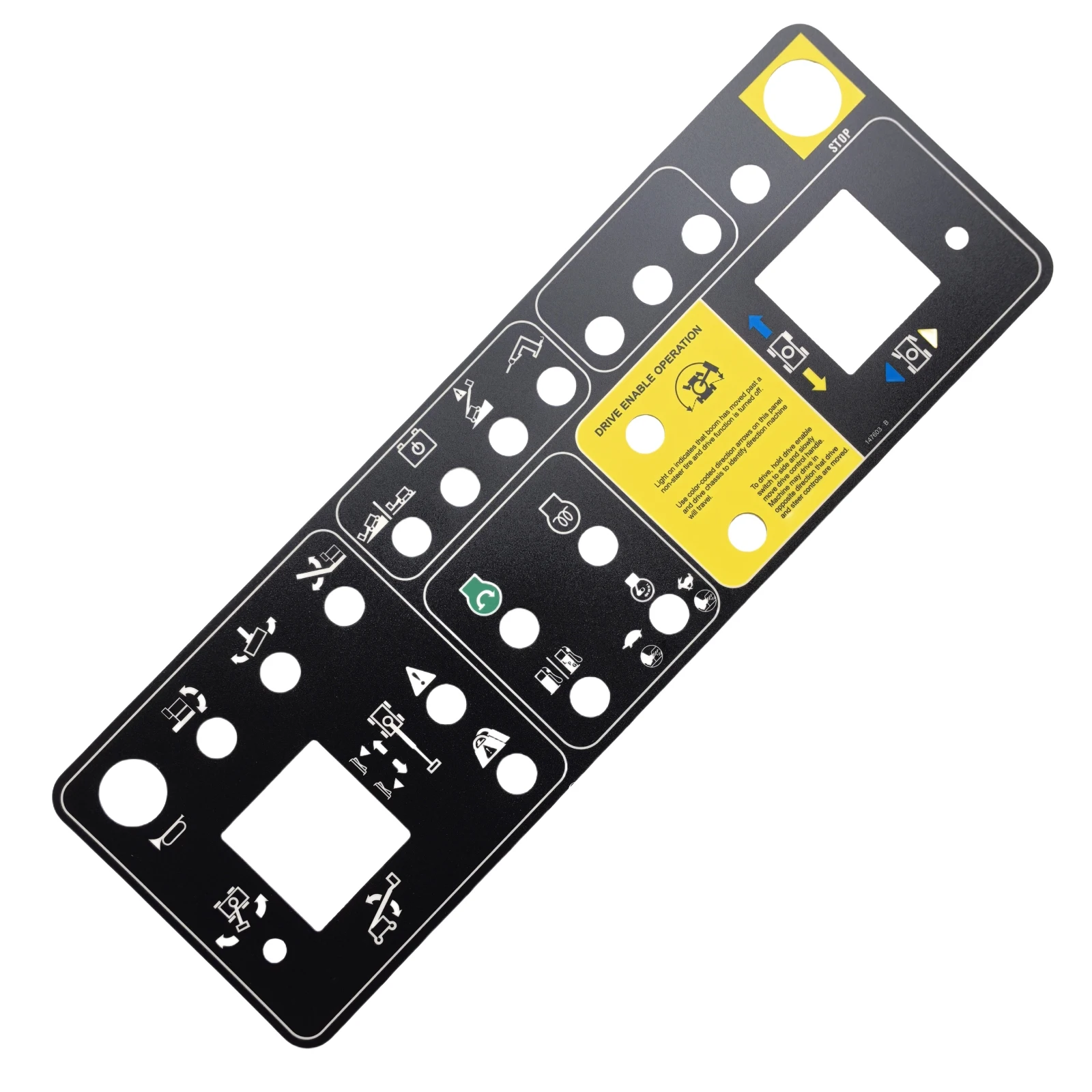 

SKYJOINTS наклейка на панель управления платформой 147603GT 147603, детали Genie, совместимые с Genie Lift S65 S65TRAX S80X