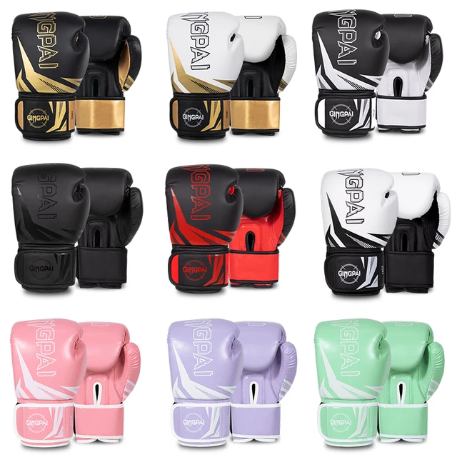 6 8 10 12 14 16oz Rękawice bokserskie Profesjonalne rękawice treningowe Muay Thai Guantes De Boxeo Free Fight MMA Sandbag dla mężczyzn i kobiet