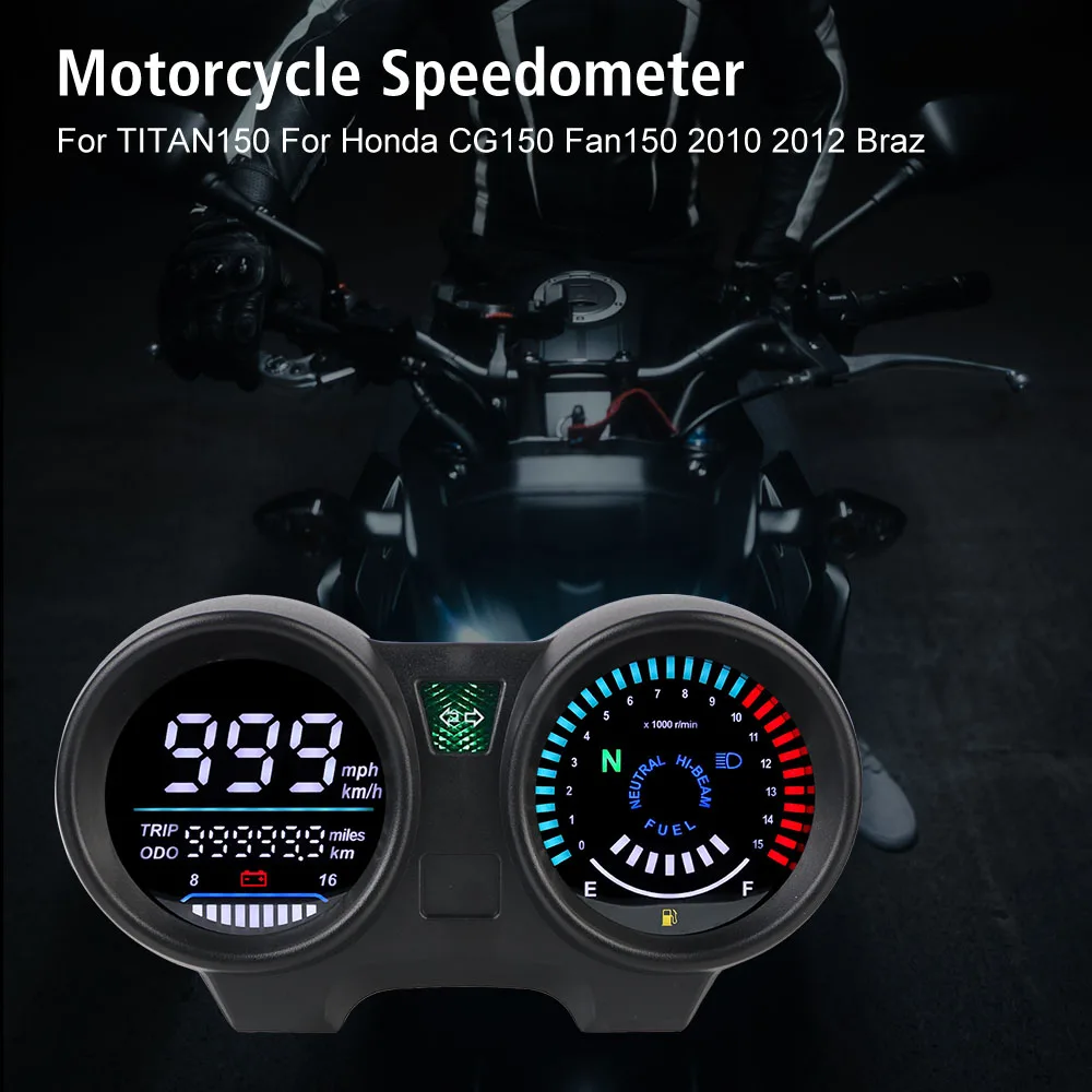 LED Instrument Motorcycle Digital Speedometer For TITAN150 For Honda CG150 Fan150 Multifunction instrument