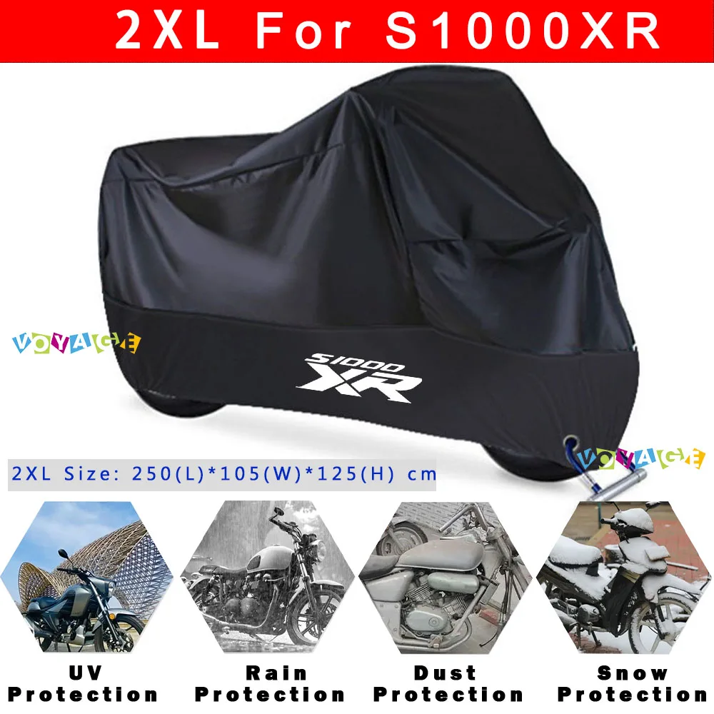 

For BMW S1000XR 1000 XR Rain Cover Waterproof Dustproof Outdoor Motorcycle Cover Wear-Resistant Fabric Motorcycle Accessories