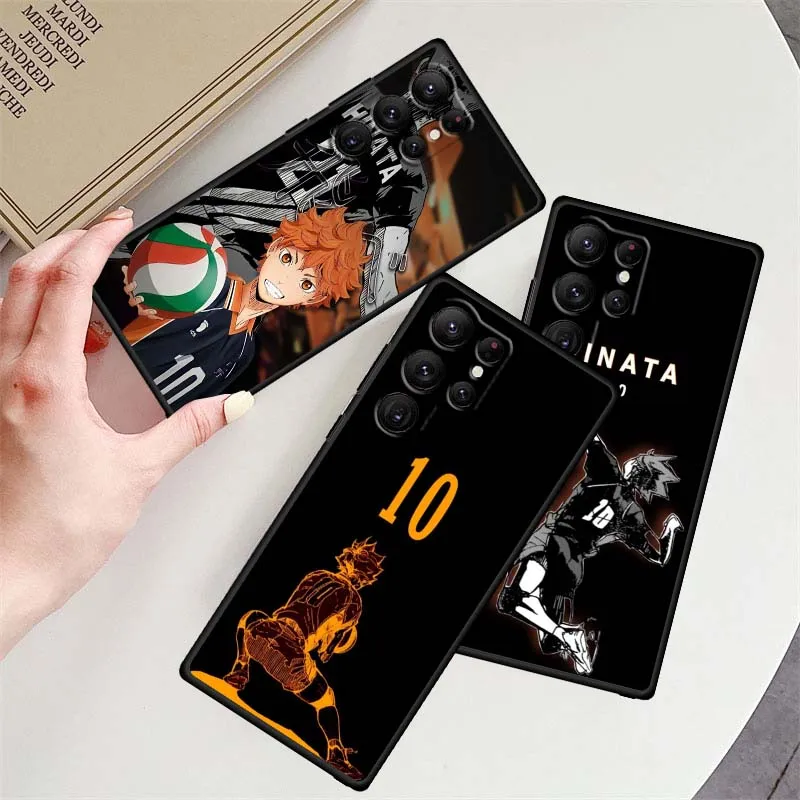 

Haikyu Cool Popular Anime For Samsung Galaxy S25 S24 S23 S22 S21 S20 S10 Ultra Plus FE 5G Black Soft TPU Cover Phone Case