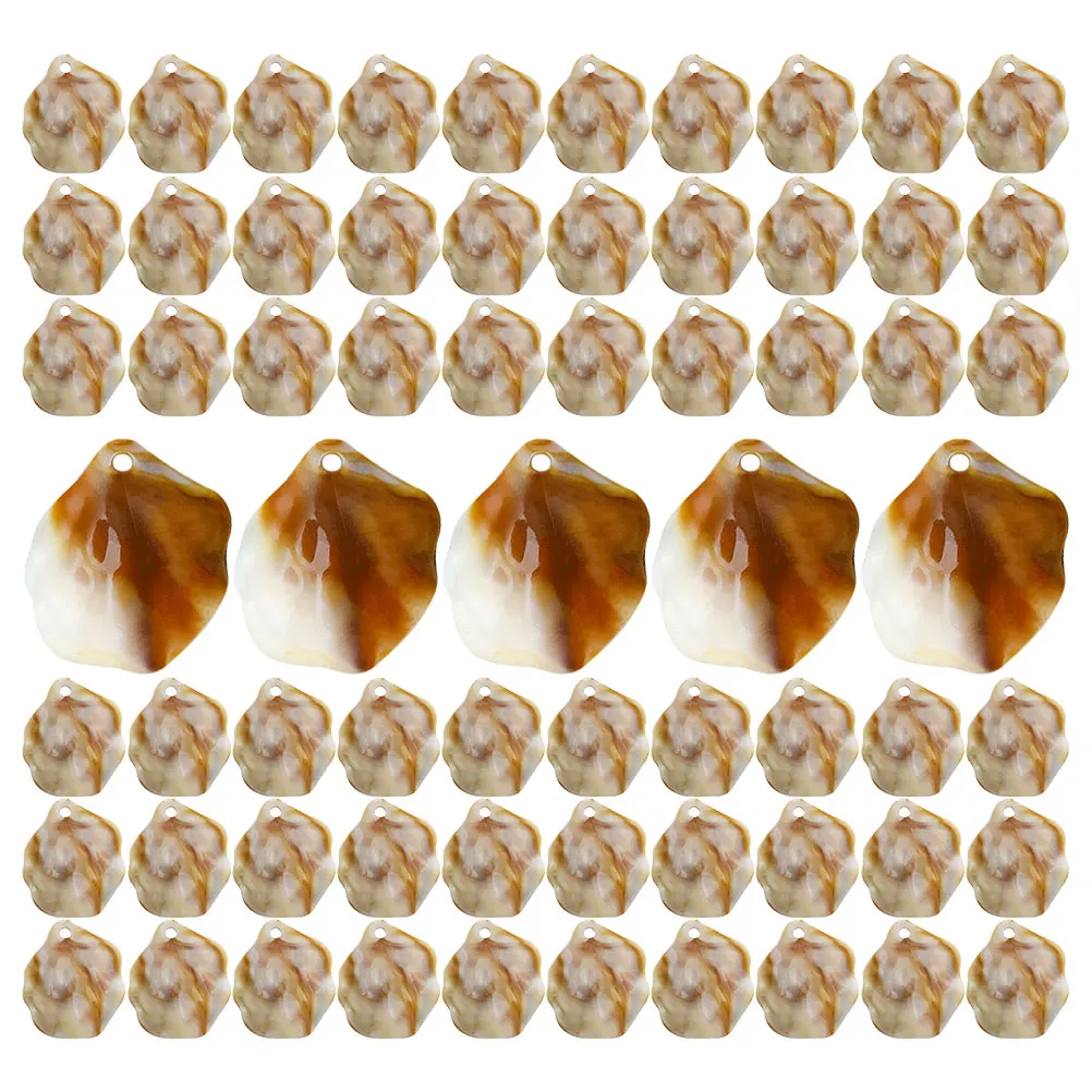 

100 Pcs Shell Jewelry Material Pendant Charm DIY Ocean Theme Acrylic Decorative Findings Seashell Charms Necklace Accessories