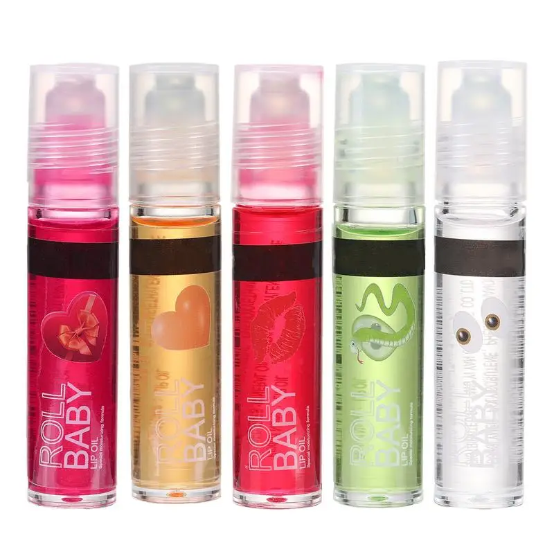 Roll On Lip Oil Cute Lip Gloss Hydrating Lip Oil Floral Lip Oil Nourishing Transparent Roll On Lip Balm  lightly scented lip oil