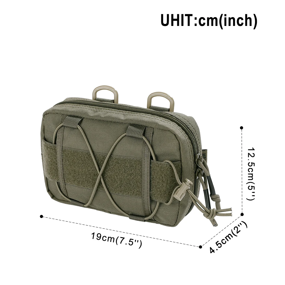 Tactical Molle Pouch with Shoulder Straps EDC Tools Bag Emergency Bag Outdoor Hunting Vest Accessories