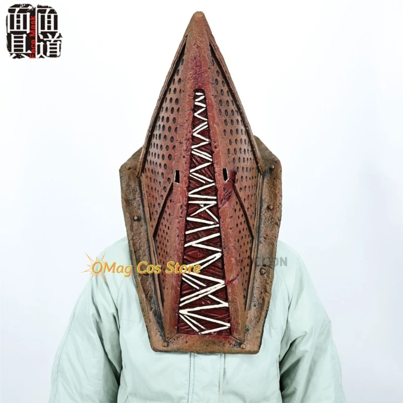 halloween-silent-hill-2-remake-maschera-casco-testa-piramidale-rossa-cosplay-horror-role-disfraz