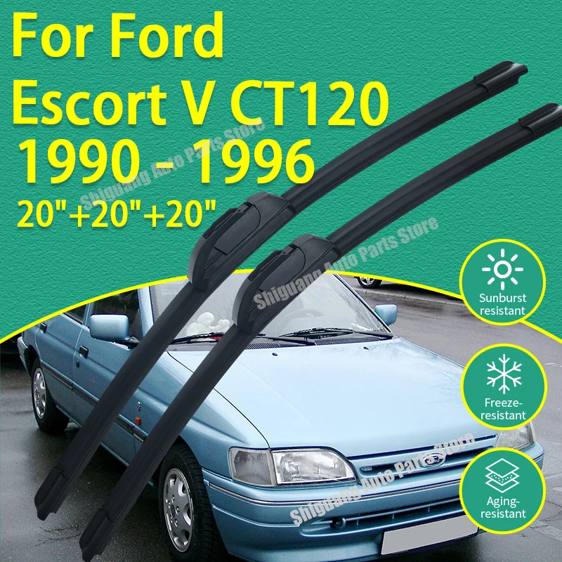 

Front Rear Silicone Coating Wipers for Ford Escort V CT120 1990 - 1996 Car Wiper Windshield Windscreen Blades Accessories 1995