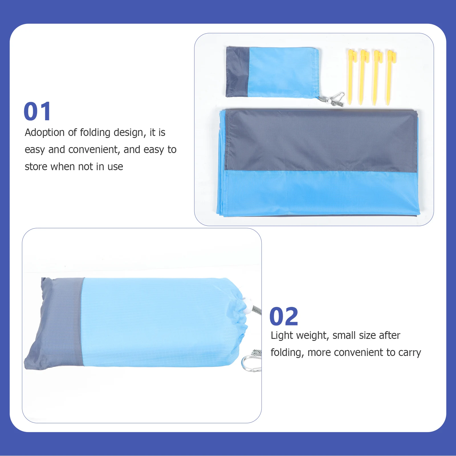 

Camping Mat Waterproof and Moisture-proof Pad Picnic Blankets Large Polyester Beach