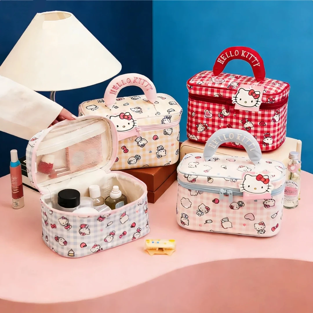 

Симпатичная аниме-косметичка Y2Y Hello Kitty с полноцветным принтом, портативная сумка для косметики большой вместимости, портативная сумка для хранения туалетных принадлежностей Kawaii, подарок для друзей