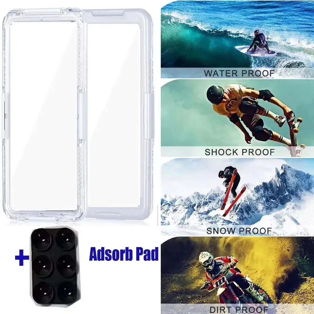 

for Xiaomi Poco C61 M6 Waterproof Case Universal Bumper Anti Rain Pouch Shockproof Full Coverage No Button Protect Shell
