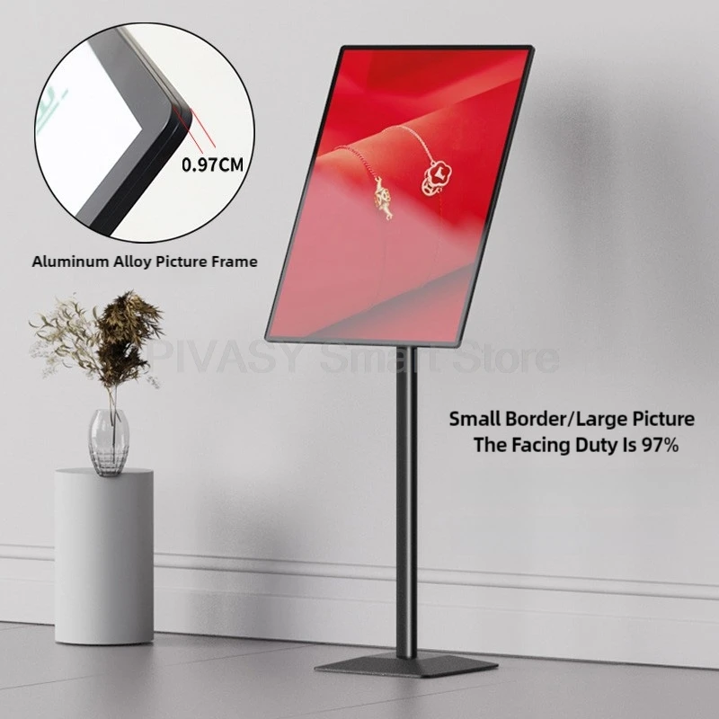 Aluminum Alloy Standing Poster Frame Shopping Mall Store Advertising Display Rack Door Floor Standing Advertising Stand 50*70cm