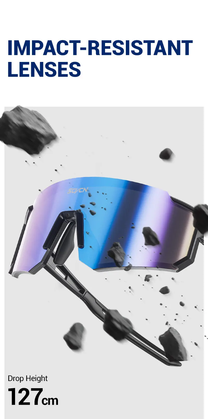 SCVCN Damen Radsport-Sonnenbrille Herren Fahrrad-Motorrad-Brille Outdoor-Sport Angeln Klettern Eyewear UV400 Laufbrille – Detail 9
