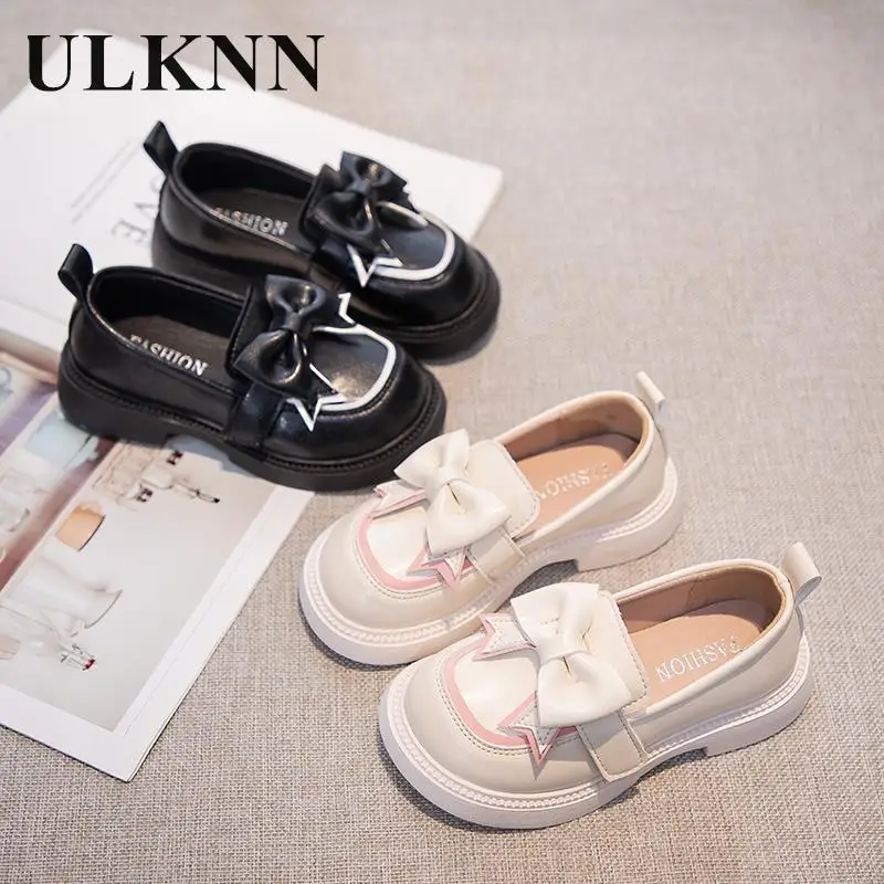 Ulknn 2023 Lente Footwears Voor Meisjes Kinderen Leren Schoenen Mode Effen Kleur Kinderen Zomer Prinses Feestschoenen 23-33 Flats