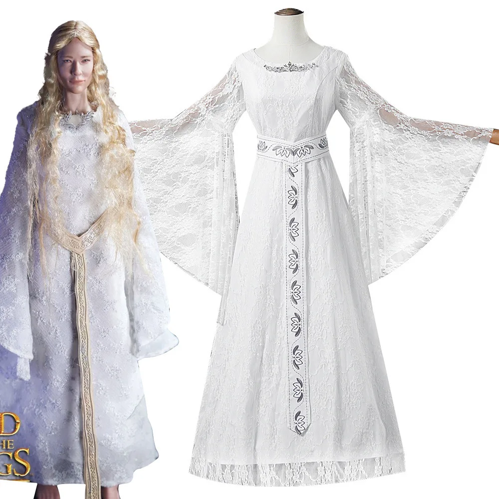 

Elven Queen Cosplay Dr Medieval Retro Court Gown Wizard of Oz Ring Ring King Ring Queen Costume Ethnic Women's Clothing