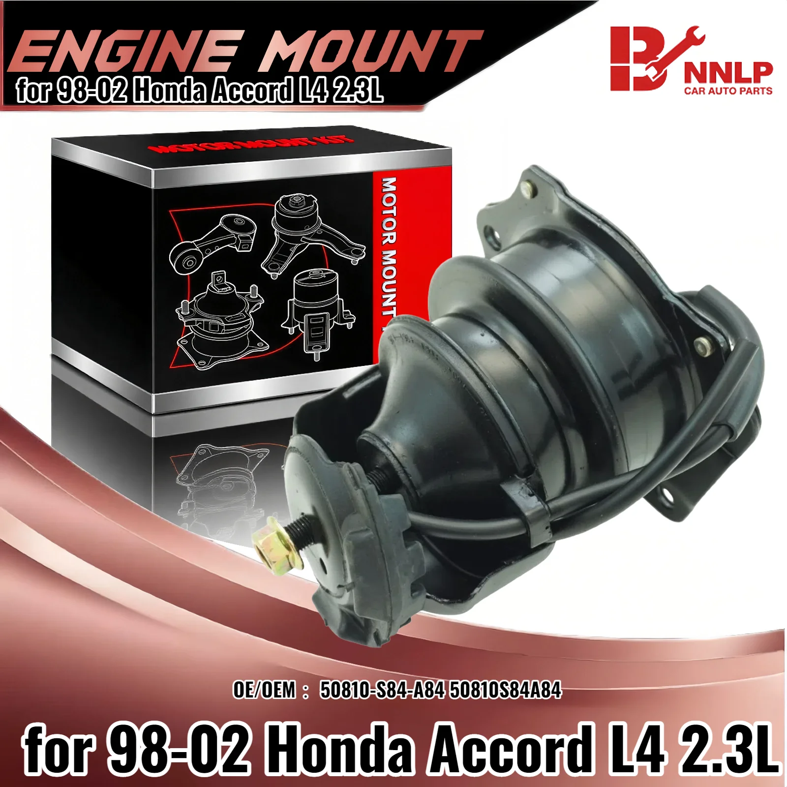 

New AT Rear Engine Motor Mount for Honda Accord L4 2.3L (1998-2002) | Compatible with OE: 50810-S84-A84, 50810S84A84