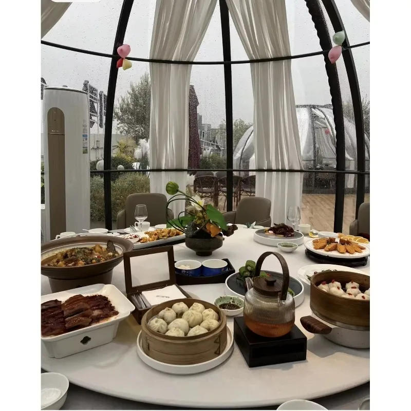 Bubble Room Tiny House Outdoor Mobile Container Expandable Dome Bubble House Glamping Starry Sky Room for Restaurant and Cafe