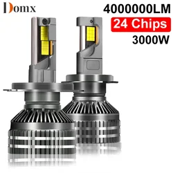 Domx Real High Power LED Car Headlights H7 H4 CANBUS Bulb H1 H11 HB3 9005 HB4 9006 3000W Lamp 3 Copper Tube Lights for Auto