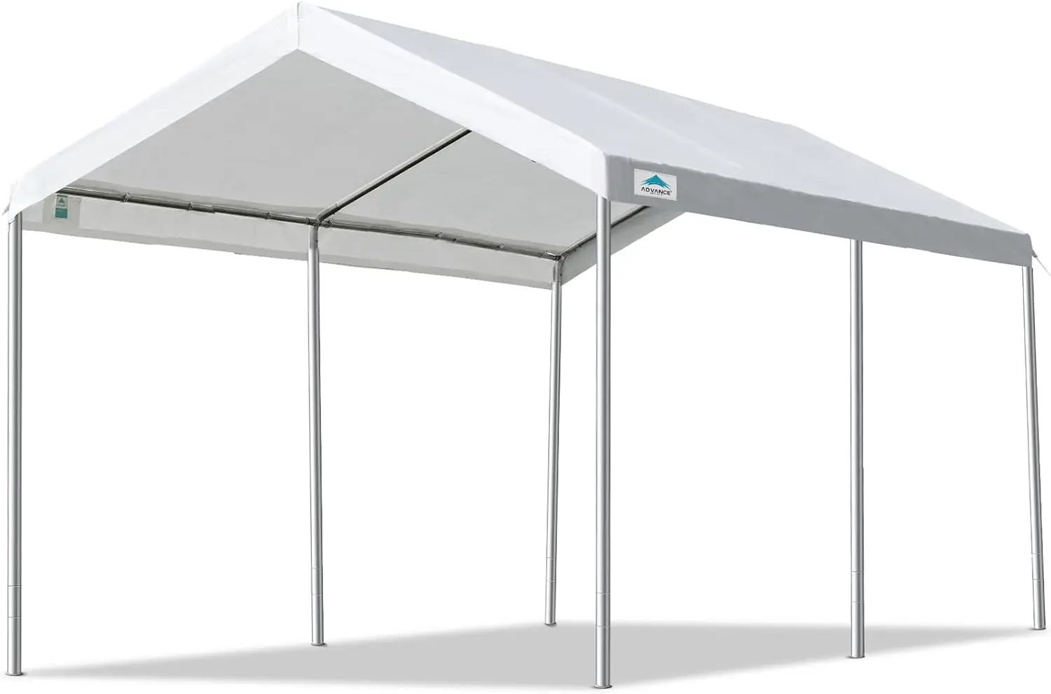 

10x15 ft Heavy Duty Carport Potable Car Canopy Garage Party Tent Boat Shelter, Adjustable Height from 9.5 ft to 11 ft, White