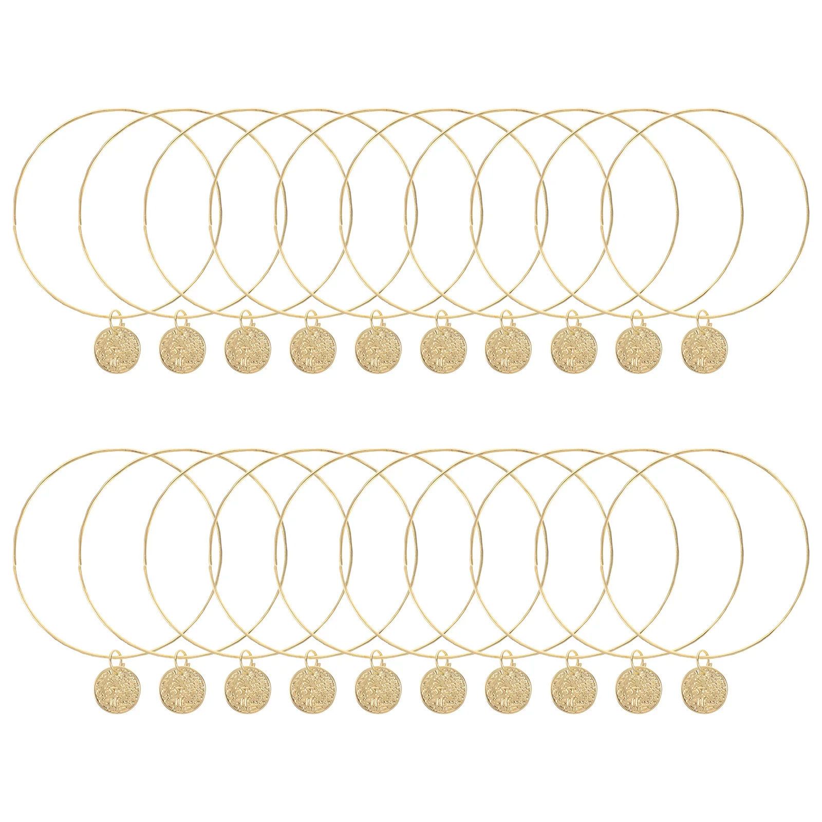 

20Pcs Elegant Belly Dancing Wristbands Traditional Handmade Bangles for Performance Costume Accessories Ethnic Style Daily Wear