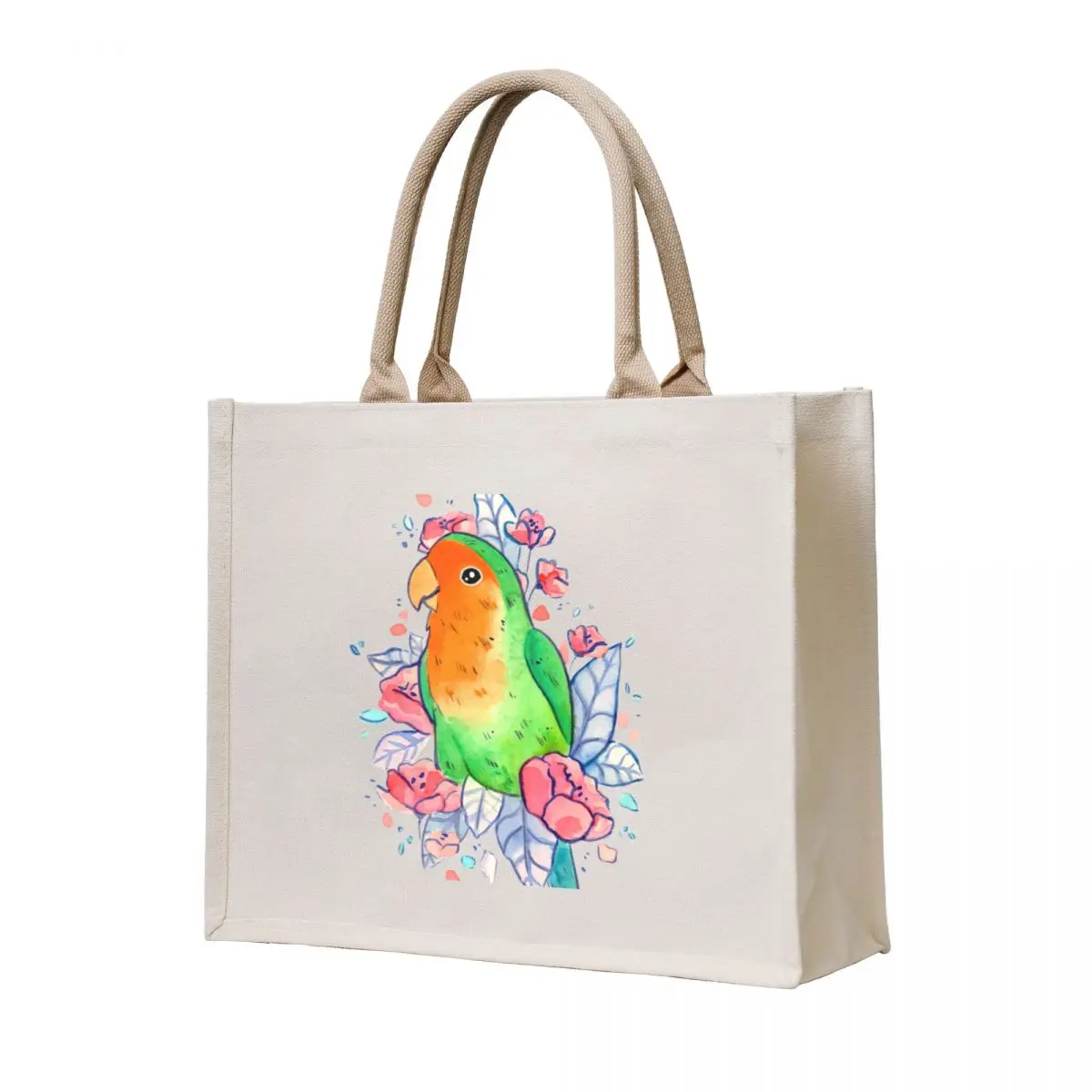 

Flowery Lovebird Tote Bag shopper bags tote bag women tote bag university