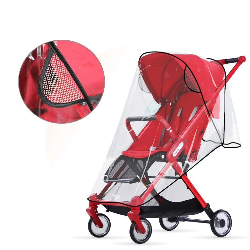 Infant stroller plastic universal weather shields for  cover with zip