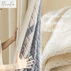 Winter Warm Curtains for Bedroom Living Room Thickened Windproof High-quality Blackout Curtain Cold-proof High-end Customizable
