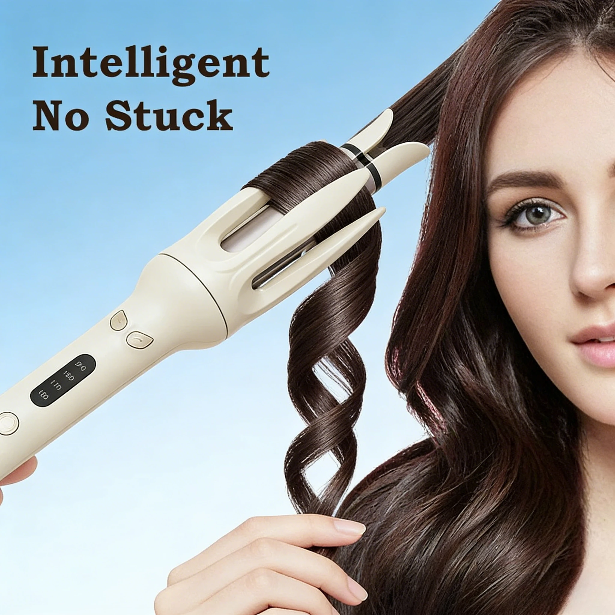 

Portable NEW 28mm Automatic Curling Wand Negative Ions Ceramic Curling Iron Anti Tangle Easy Use Hair Styler for Daily Looks