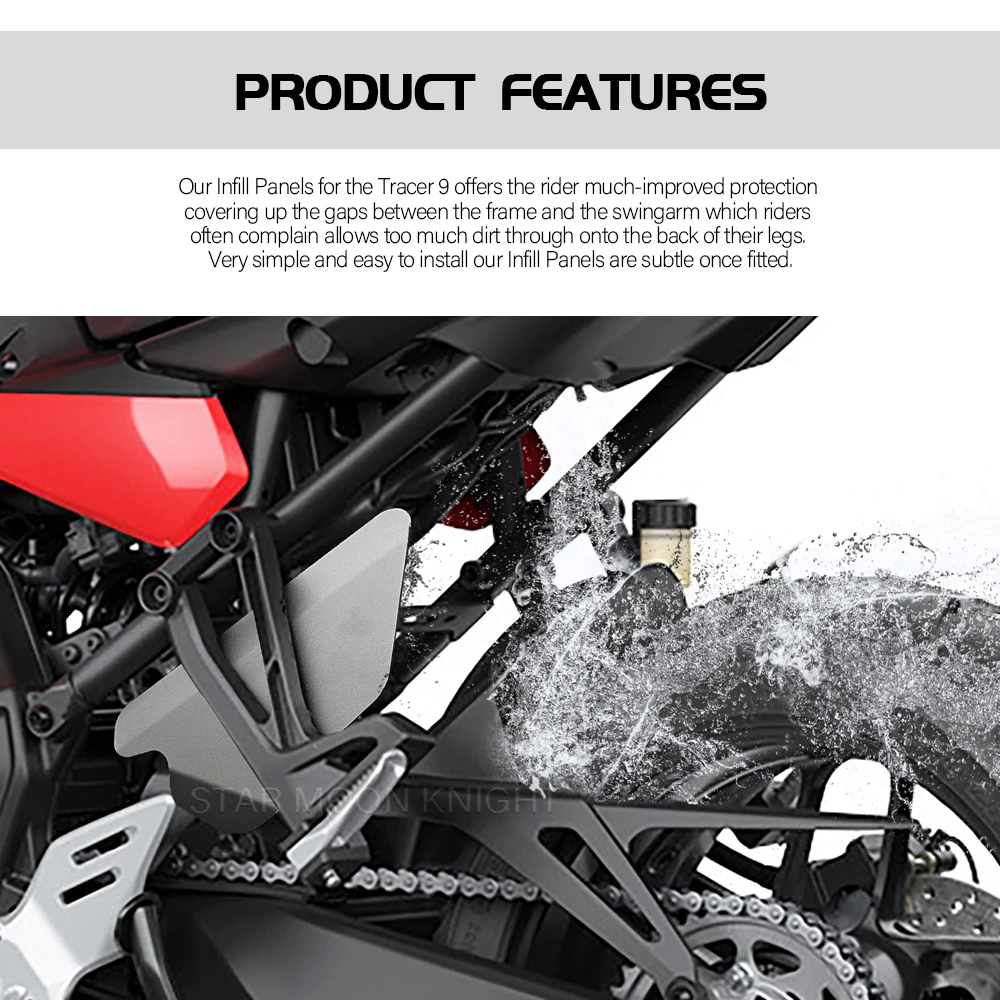 Motorcycle Frame Infill Side Panel Set Passenger Splash Guard Protector Cover Protection For Yamaha Tracer 9 Tracer9 2021 -