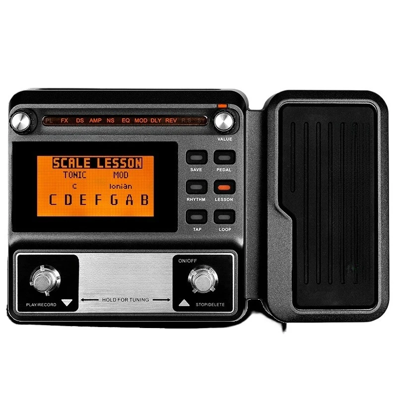 

Electric guitar comprehensive effect device, multi-functional single-block analog effect device