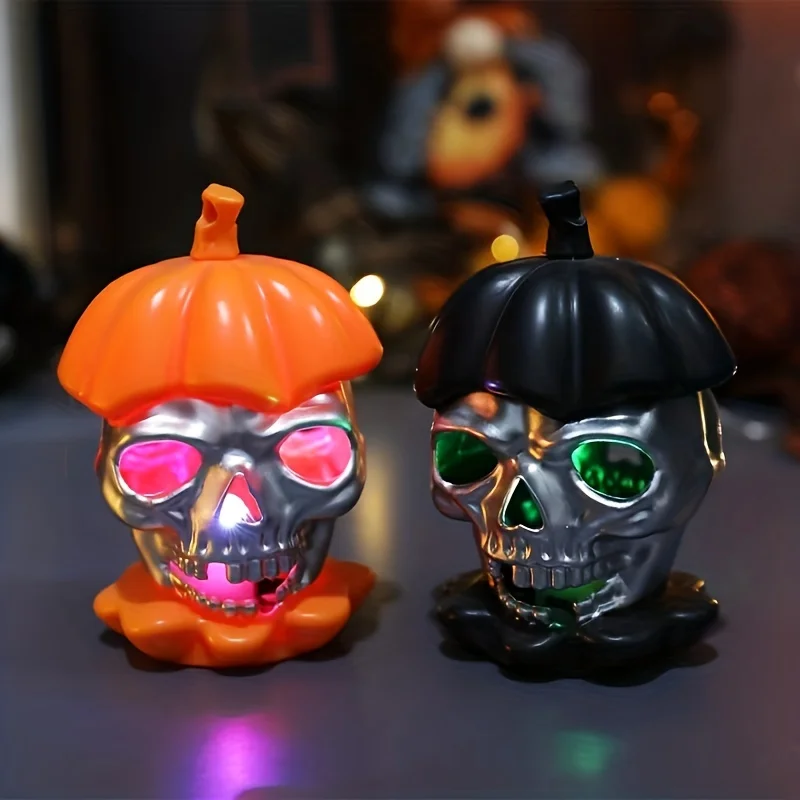 ハロウィーン、怖いスカルライト、カラフルなナイトライト、ゴーストフェスティバル装飾小道具、ジャック-o-lantern用のLEDキャンドルライト