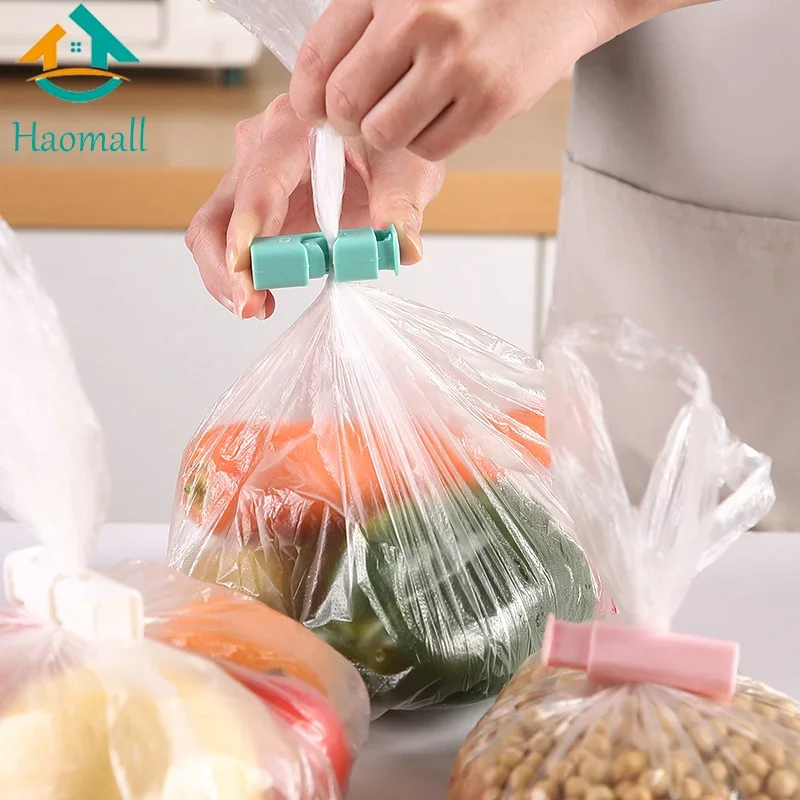 Protable Sealing Bag Clip Reusable Fresh Food Storage Tools Plastic Sealer Clamp Snack Bread Seal Bag Home Kitchen Storage Clips