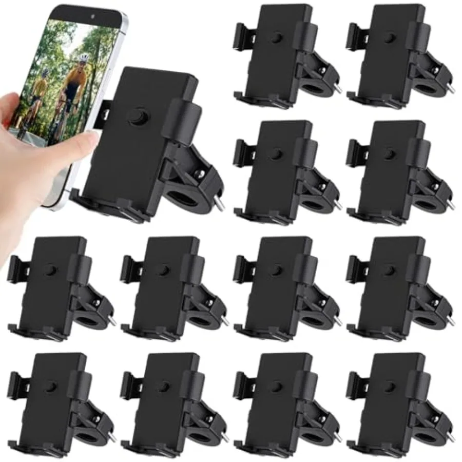 

12 упаковок, вращающиеся на 360° велосипедные держатели для телефона с зажимом на руль для горных велосипедов, велосипедов для бездорожья, электрических скутеров и мотоциклов