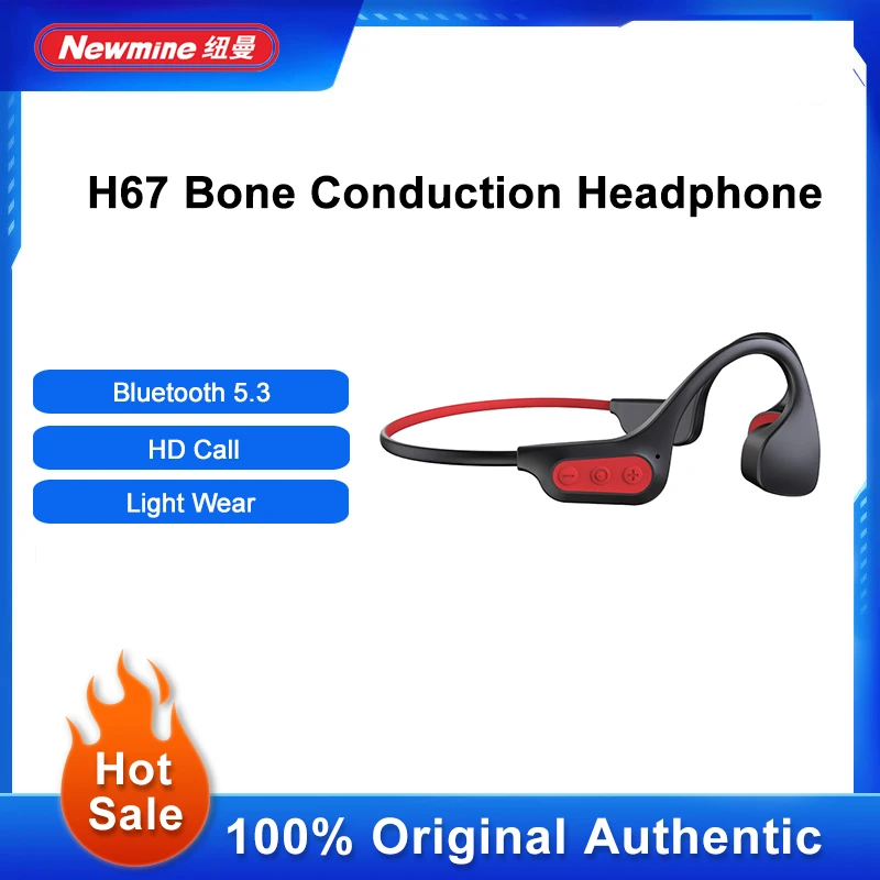 

Newmine H67 Bone Conduction Headphone HiFi Stereo Wireless Bluetooth Neckband Headset Waterproof For Sport Running Workouts