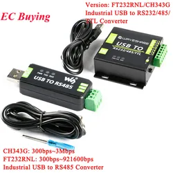 Industrial USB to RS485 Serial Converter RS-485 232/422/TTL Half Duplex FT232RL Communication Module CH343G Win8 10 Linux Mac