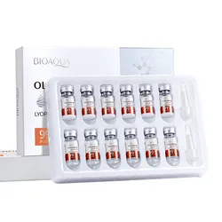 BIOAOUA Oligopeptídeo Face Skin Repair Conjunto de Pó liofilizado Pele Sensível Hidratante e Suavizante Essência de Ácido Hialurônico