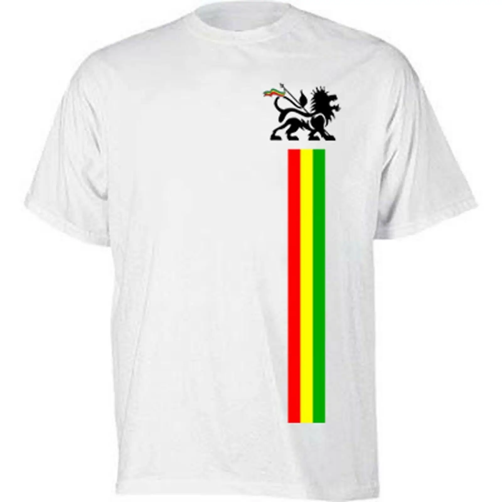 Jamaica Rastafari Rasta Judah Lion flag Reggae Rap Music T-Shirt 100% Cotton O-Neck Short Sleeve Casual Mens T-shirt Size S-3XL