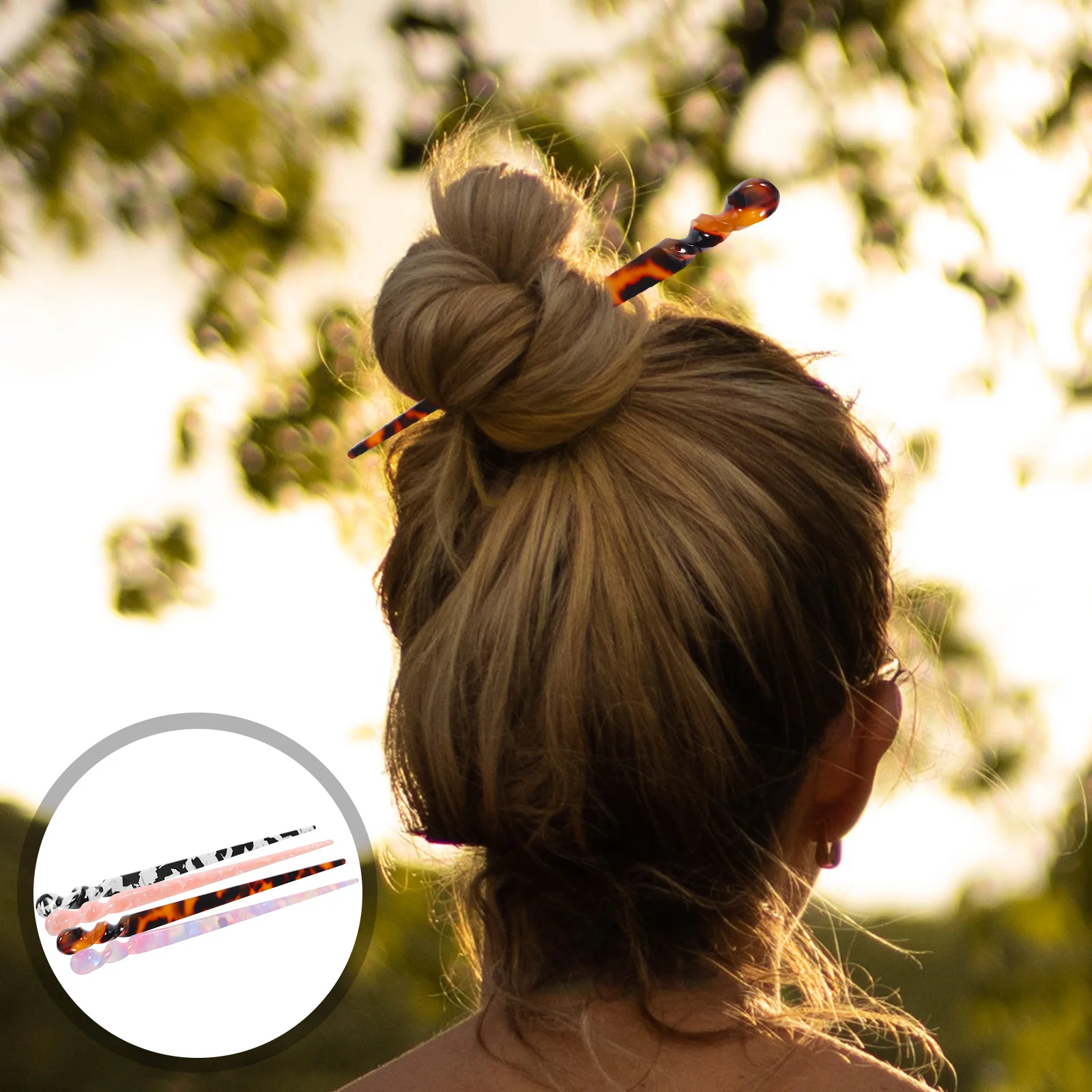 

4pcs Sticks Women Retro Chinese Style Durable Bun Holders Wedding Bridal Chopsticks Dangle For Girls Long Stick Vintage Chinese