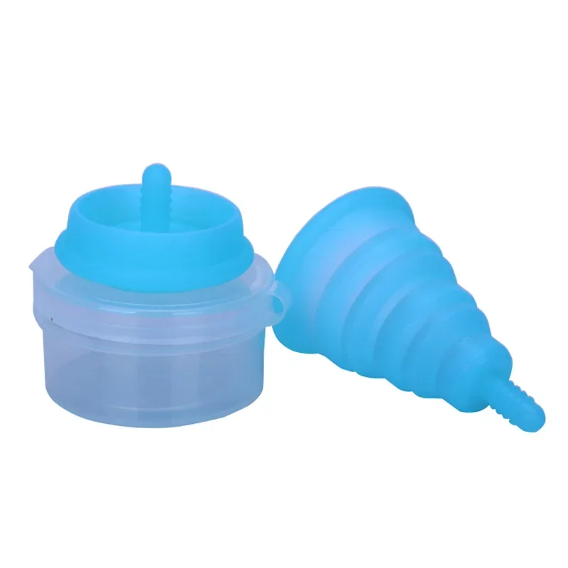 Foldable Anti Leakage Monthly Cup Set Medical Grade Silicone Menstrual Cup Feminine Hygiene Product Large Capacity Sanitary Cup