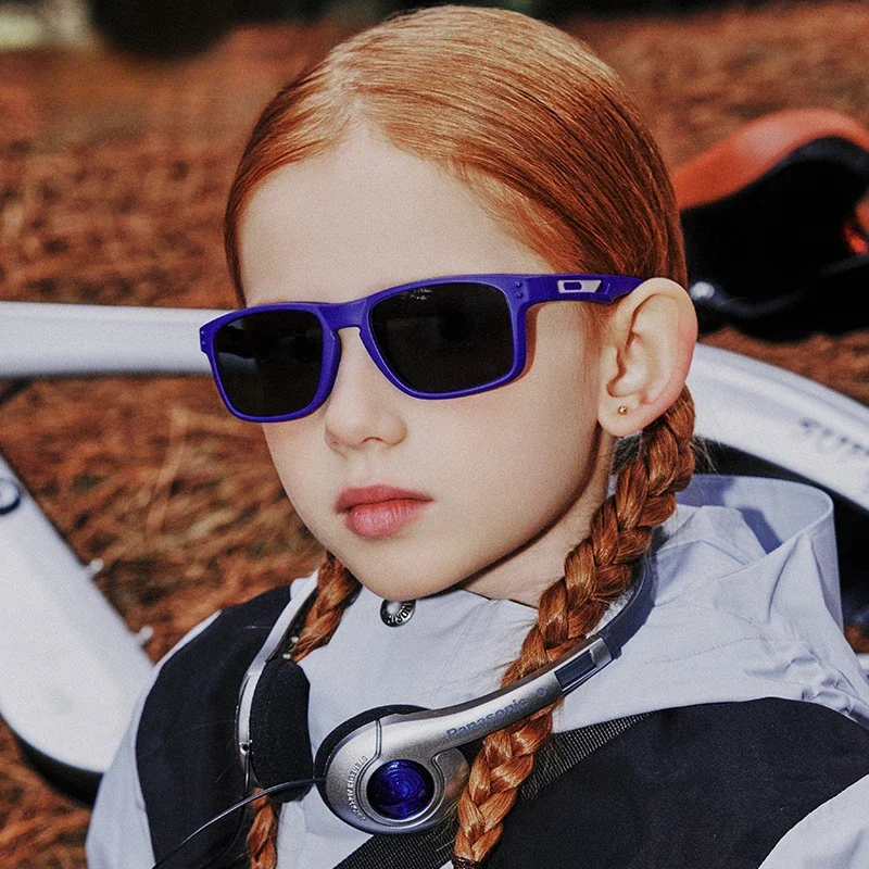 Gafas de sol cuadradas polarizadas para deportes al aire libre, lentes de silicona flexibles, protección UV400, niños y niñas de 3 a 12 años