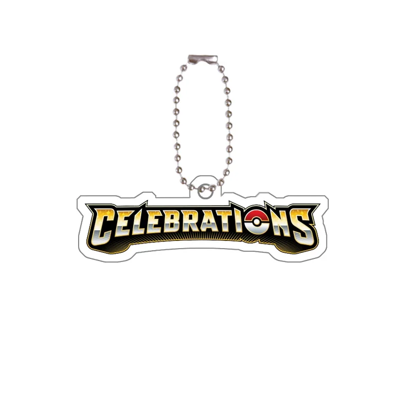 Pkm Tcg hanger acryl sleutelhanger voor Pkm 30Th Anniversary Monster Mega Evolutions Chaos Rising Logo Game Collection Card sleutelhanger