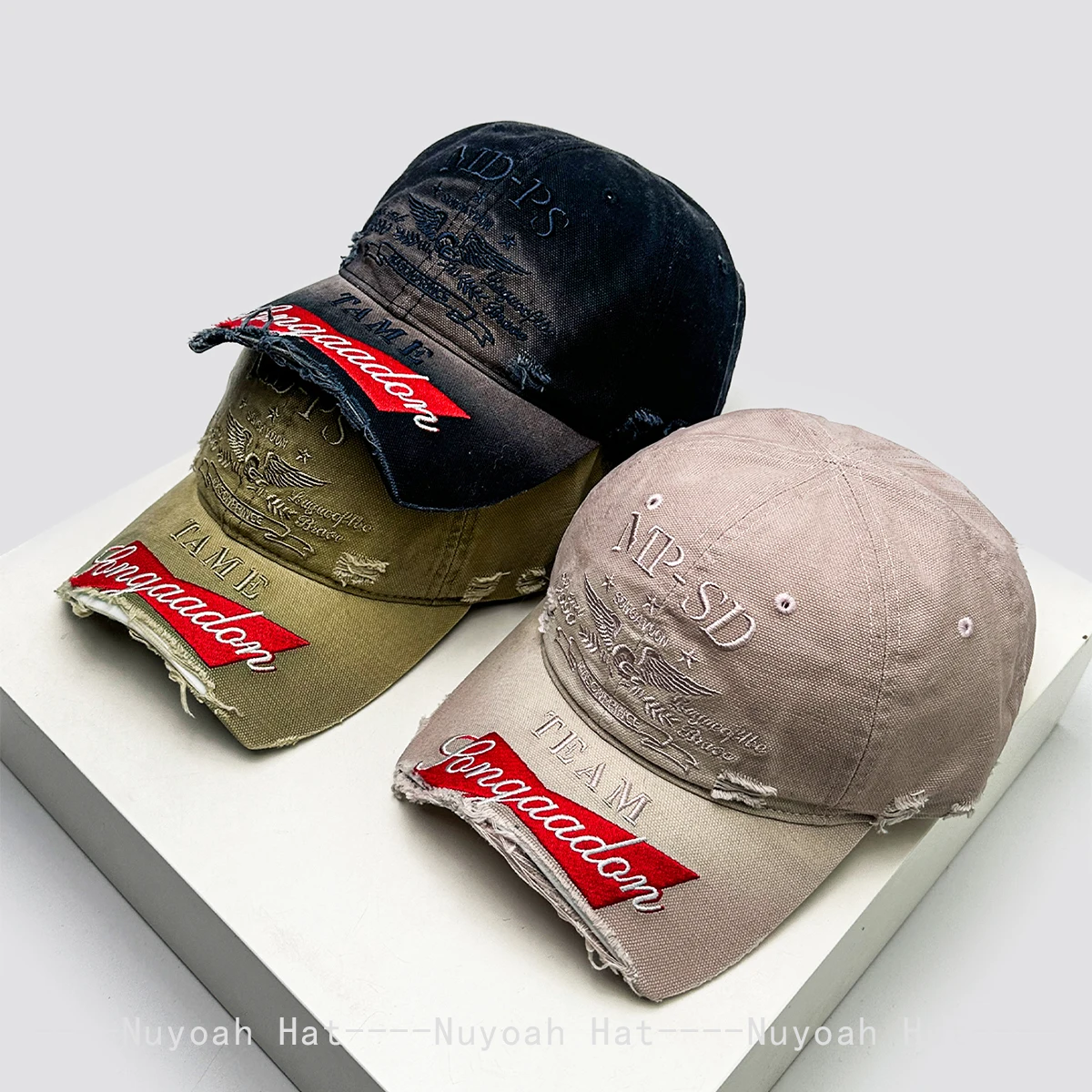 New Men Women Broken Style Embroidered Letters Baseball Hats Sunshade Hip-hop Versatile Personal Peaked Caps Street Fashion ins