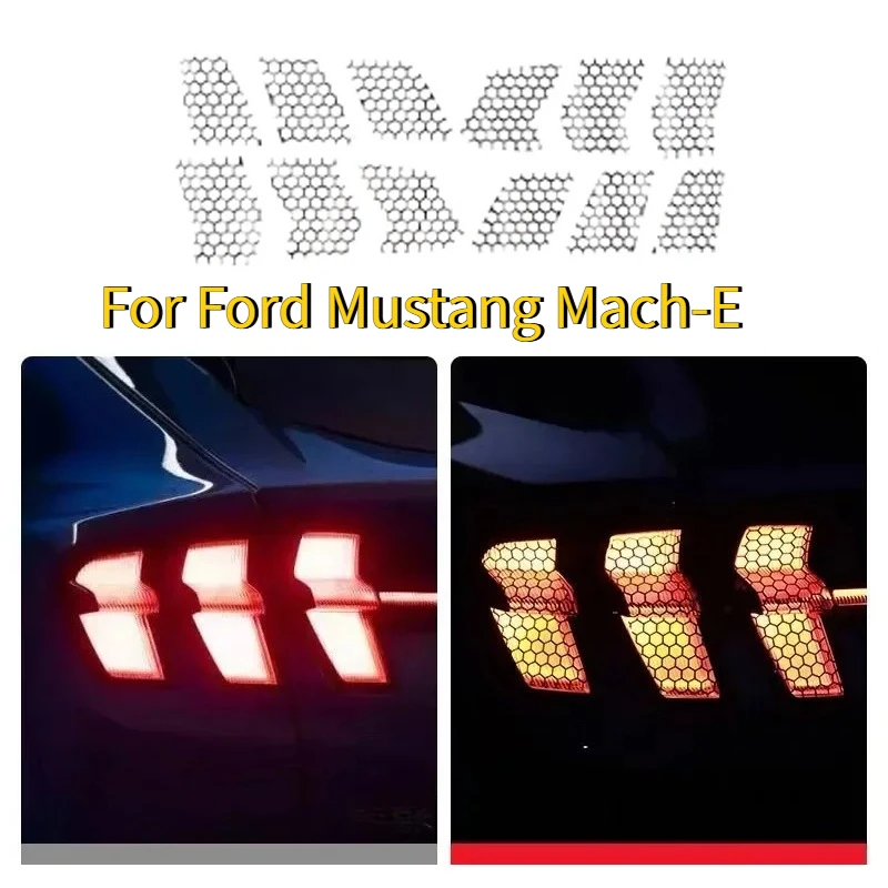

Tail Light Sticker for Ford Mustang Mach-E Honeycomb Cellular Decorative Lamp Stickers Auto Exterior Modification Accessories