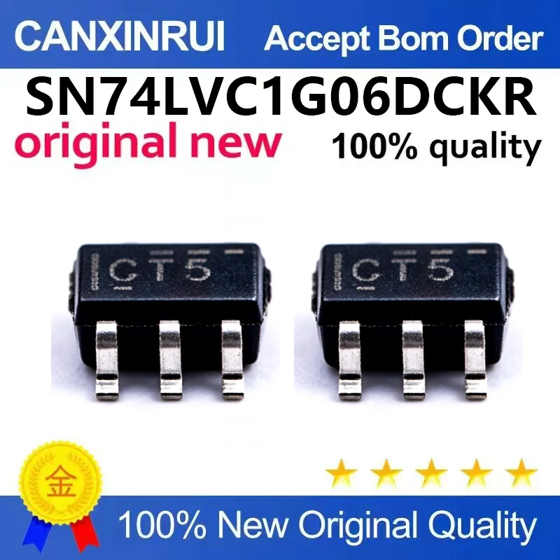（5pcs-100pcs）Brand new original SN74LVC1G06DCKR silk screen CT5 package SC-70-5 inverter chip