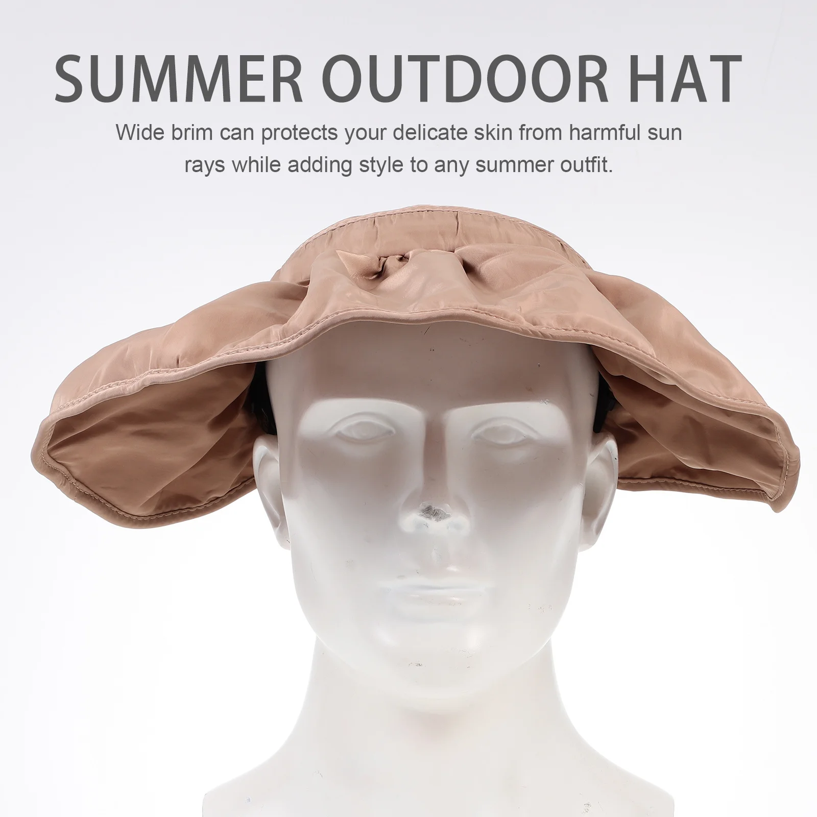 Large Brim Sun Hat Summer Outdoor Sunshade Function Wide Brim Protection Hat Casual Fashion for Women Beach Travel