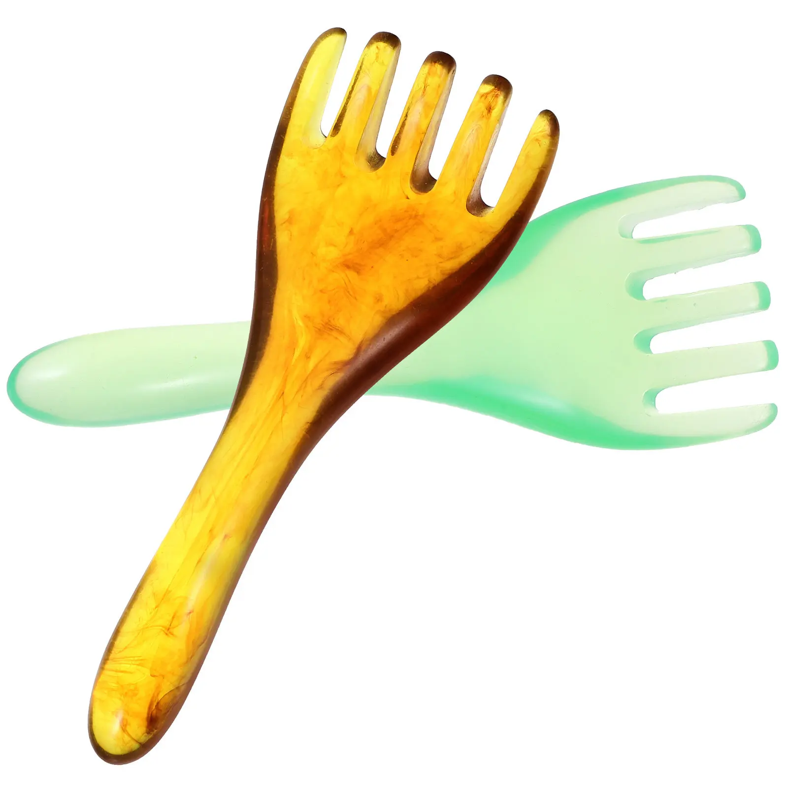 2 Pcs Massage Combs Tools Five-finger Massaging Multi Functional Hand Held Acupoint