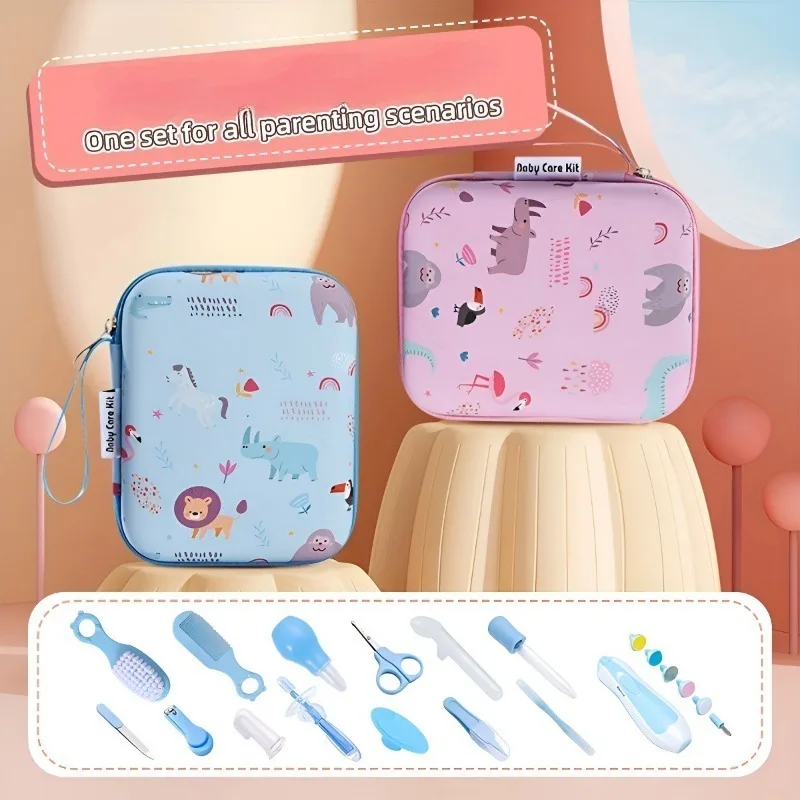 

Mother and Baby Set, Children's Nail Clippers, Medicine Feeders, 20 Pieces Set, Comb Brushes EVA Bags, Care Set, Material Safety