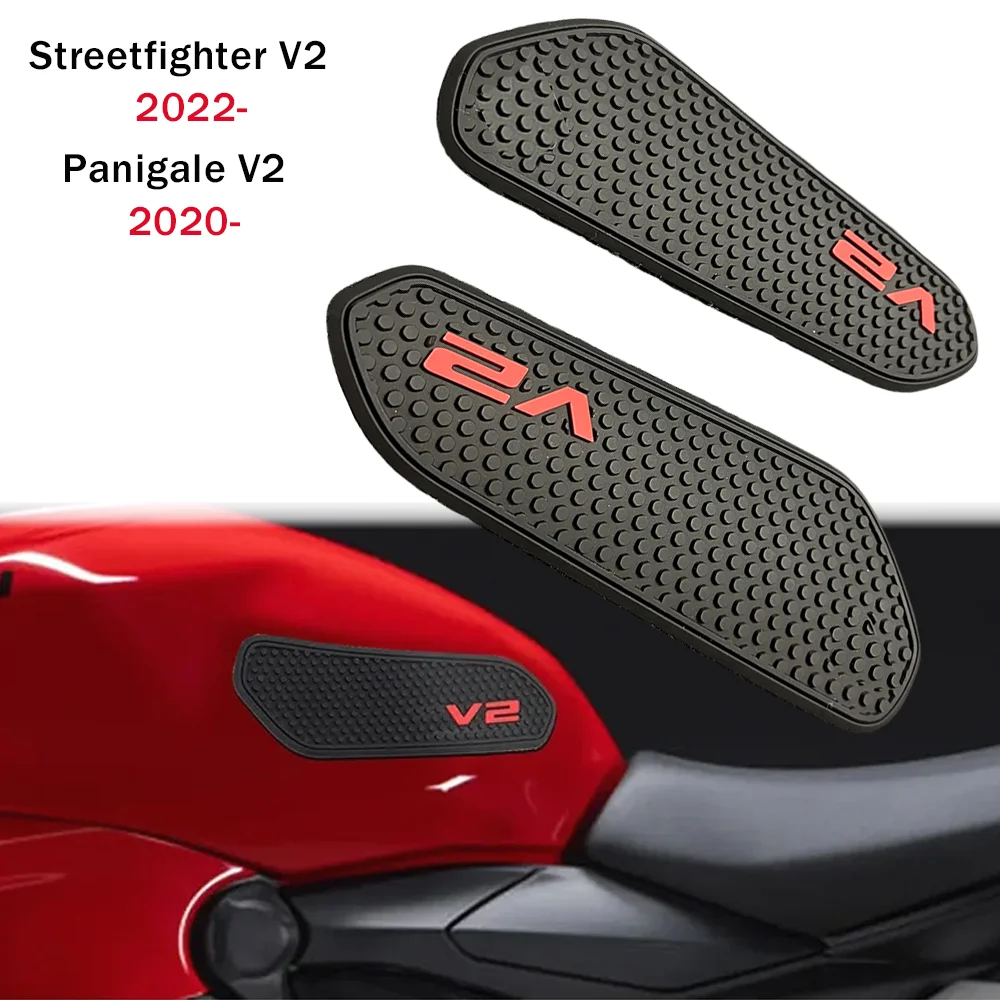 

Мотоциклетные Нескользящие прокладки PanigaleV2 для бака, наклейка для Ducati Streetfighter V2, боковой топливный бак, наклейка, газ, коленный захват, Тяговая прокладка