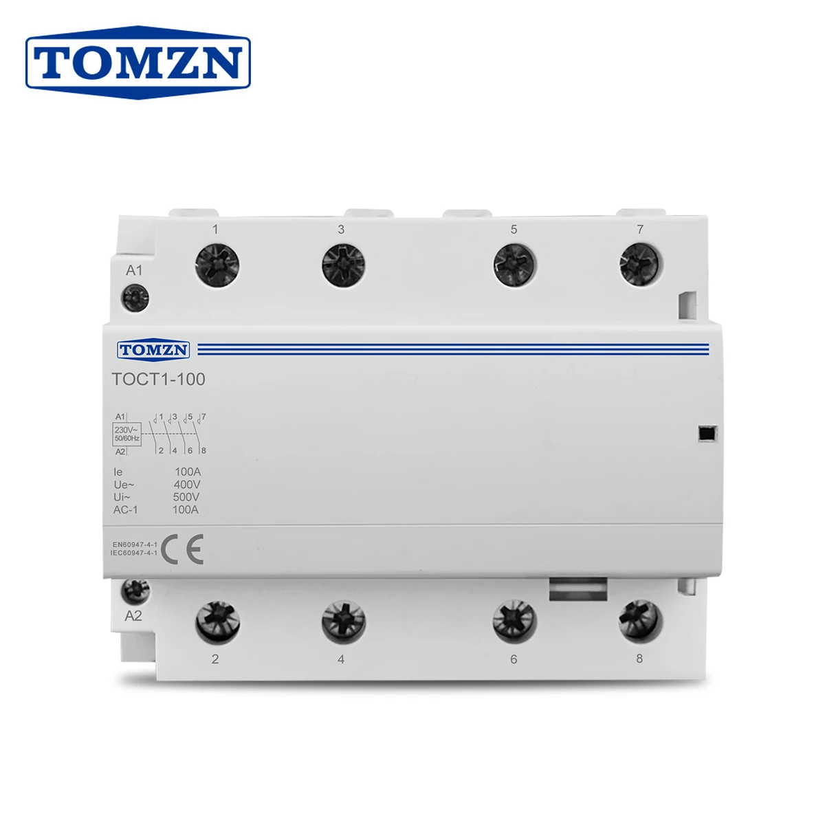 

TOCT1-100 4P 100A 4NO 400V 50/60HZ Din-рейка Бытовой контактор переменного тока Модульный 4NO или 2NO 2NC 230V Coli