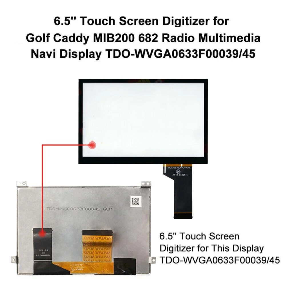 

Radio Multimedia Navi 6.5'' Touch Screen Digitizer For Magotan B7 For Skoda Octavia For Golf 6R For Passat TDO-WVGA0633F00039