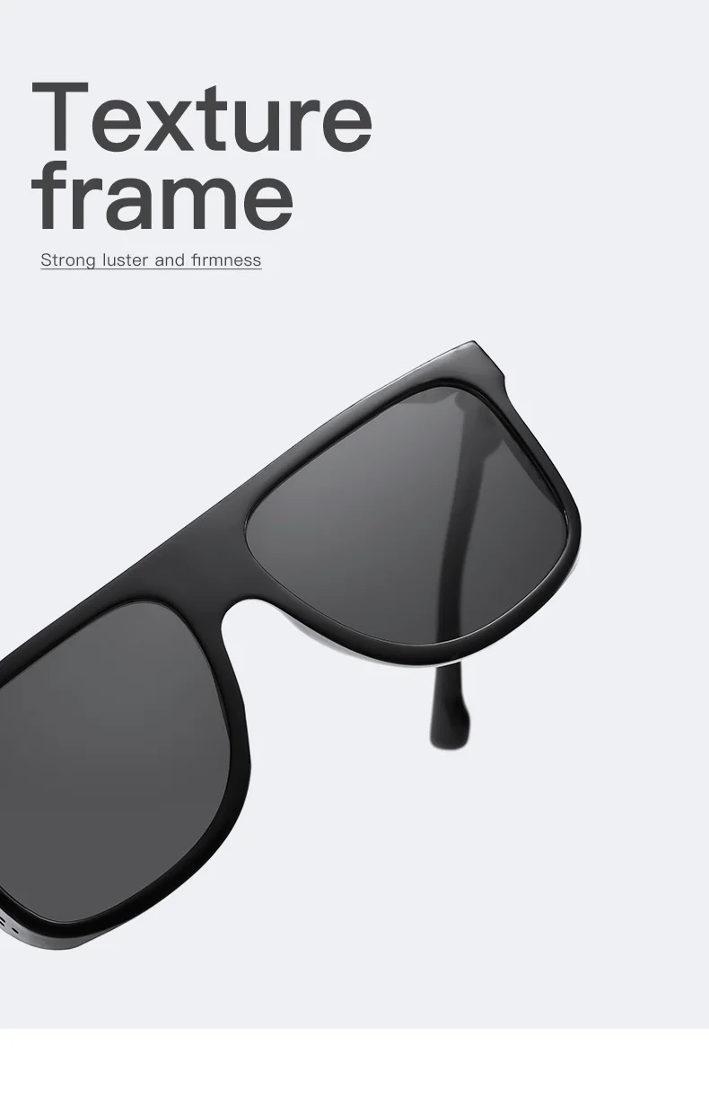 Neue Vintage Quadratische Sonnenbrille für Damen und Herren Marken-Rechteck-Sonnenbrille Ovale Brillen für Männer und Frauen – Detail 3